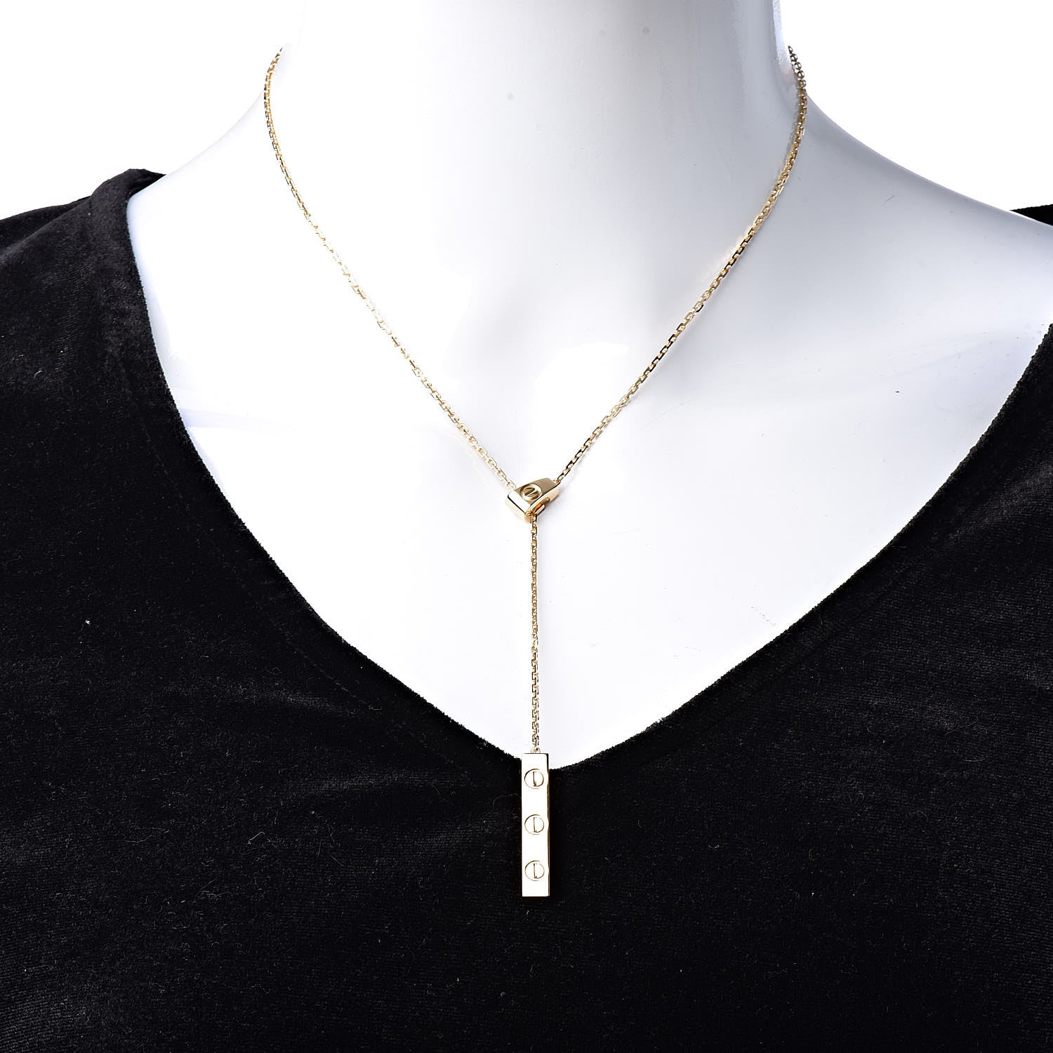 Cartier 18K Yellow Gold LOVE Lariat Necklace 2 of 5