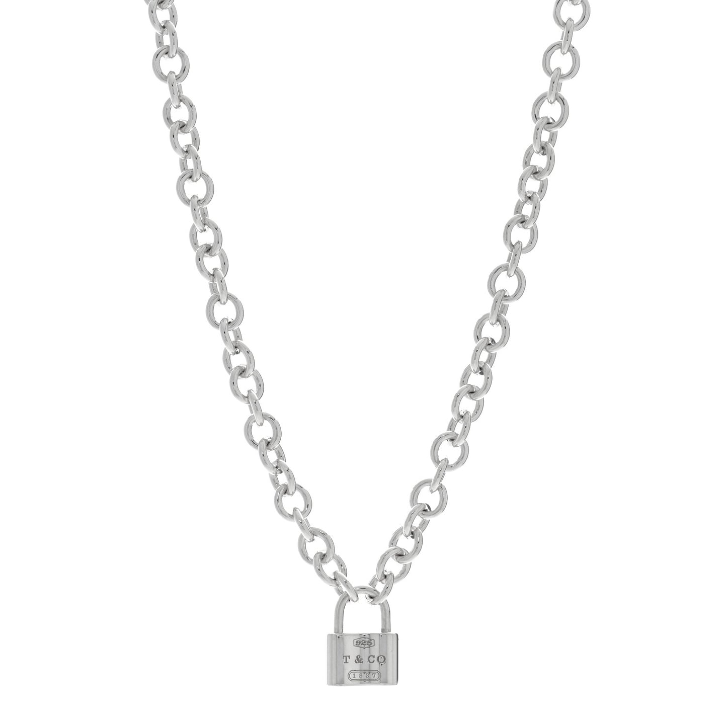 Sterling Silver 1837 Lock Charm Necklace
