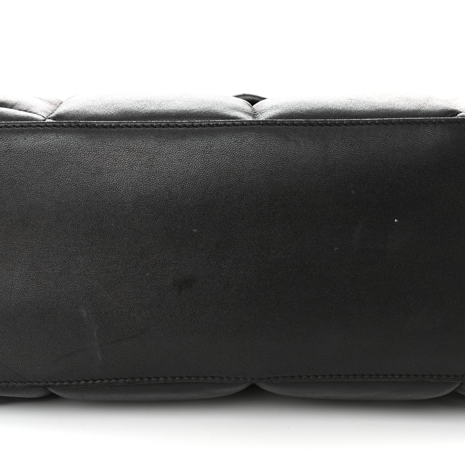 Saint Laurent Lambskin Quilted Medium Loulou Puffer Monogram Chain Satchel Black 11 of 12