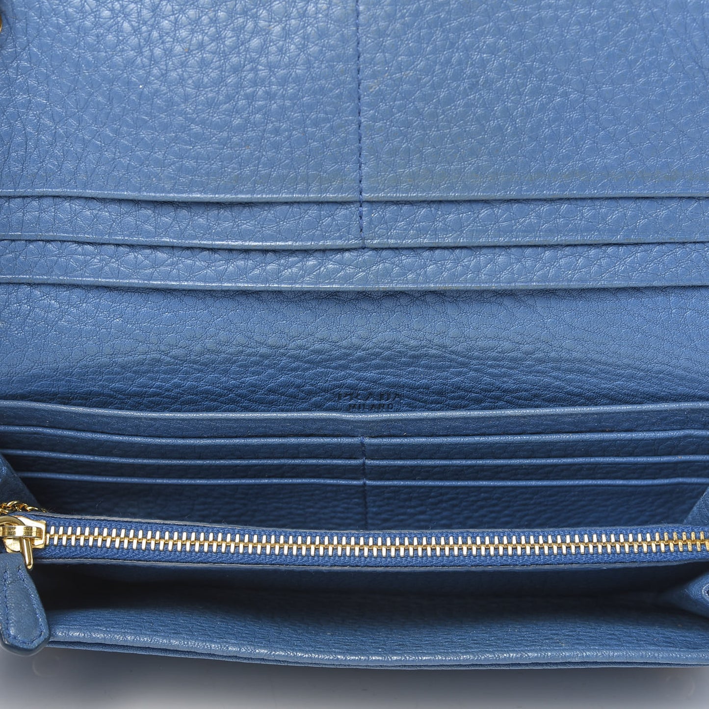 Vitello Phenix Continental Flap Wallet Cobalto