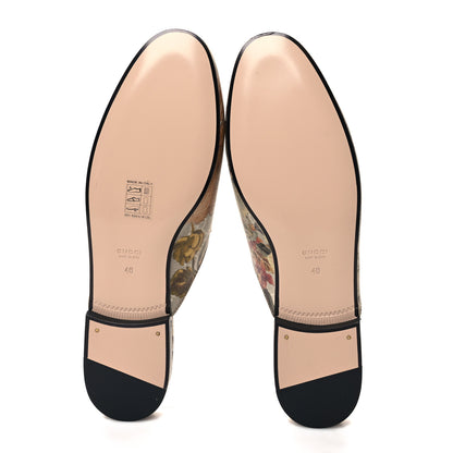Gucci GG Supreme Monogram Malaga Kid Water Flora Womens Princetown Slippers 40 Beige White Multicolor Mystic White 5 of 9