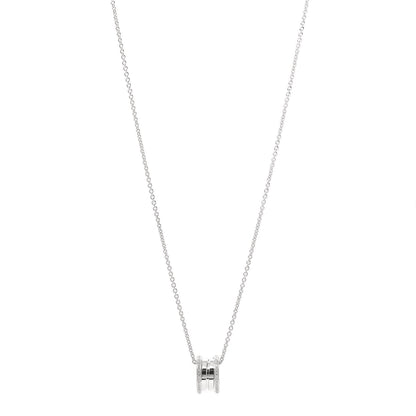 Bulgari 18K White Gold Diamond B.Zero1 Pendant Necklace 1 of 7