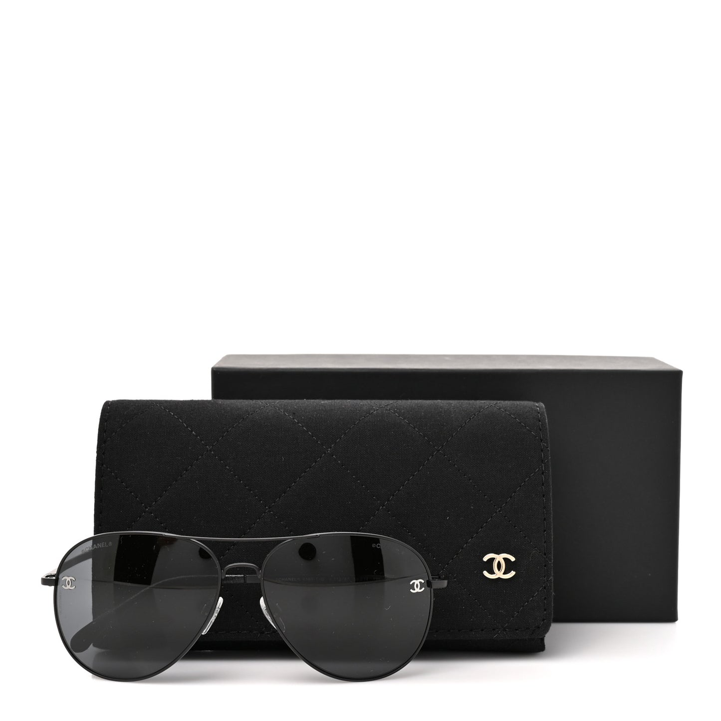 Metal Polarized Pilot Winter Sunglasses 4189-T-Q Black