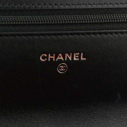 Chanel Lambskin Quilted Chanel 19 Wallet On Chain WOC Black 10 of 29
