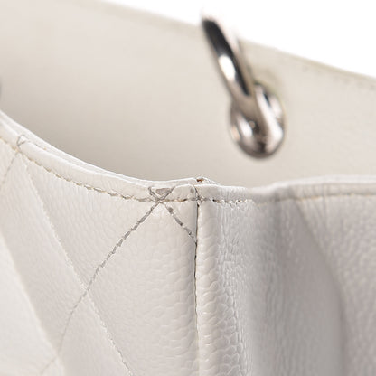 Chanel Caviar Quilted Grand Shopping Tote GST White 8 of 27
