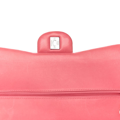 Chanel Lambskin Quilted Jumbo Double Flap Pink 14 of 29