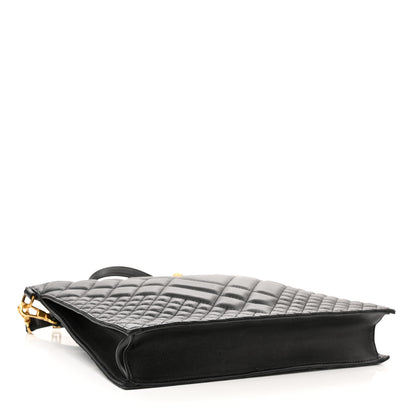 Versace Calfskin Quilted Large Tribute Icon Crossbody Pouch Black 4 of 9