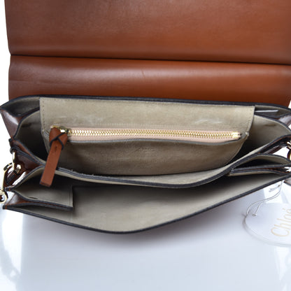 Chloe Suede Calfskin Medium Faye Shoulder Bag Tobacco 5 of 11