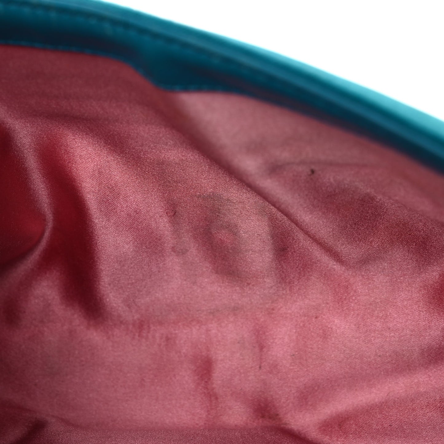 Velvet Matelasse Small GG Marmont Shoulder Bag Pavone Cyan