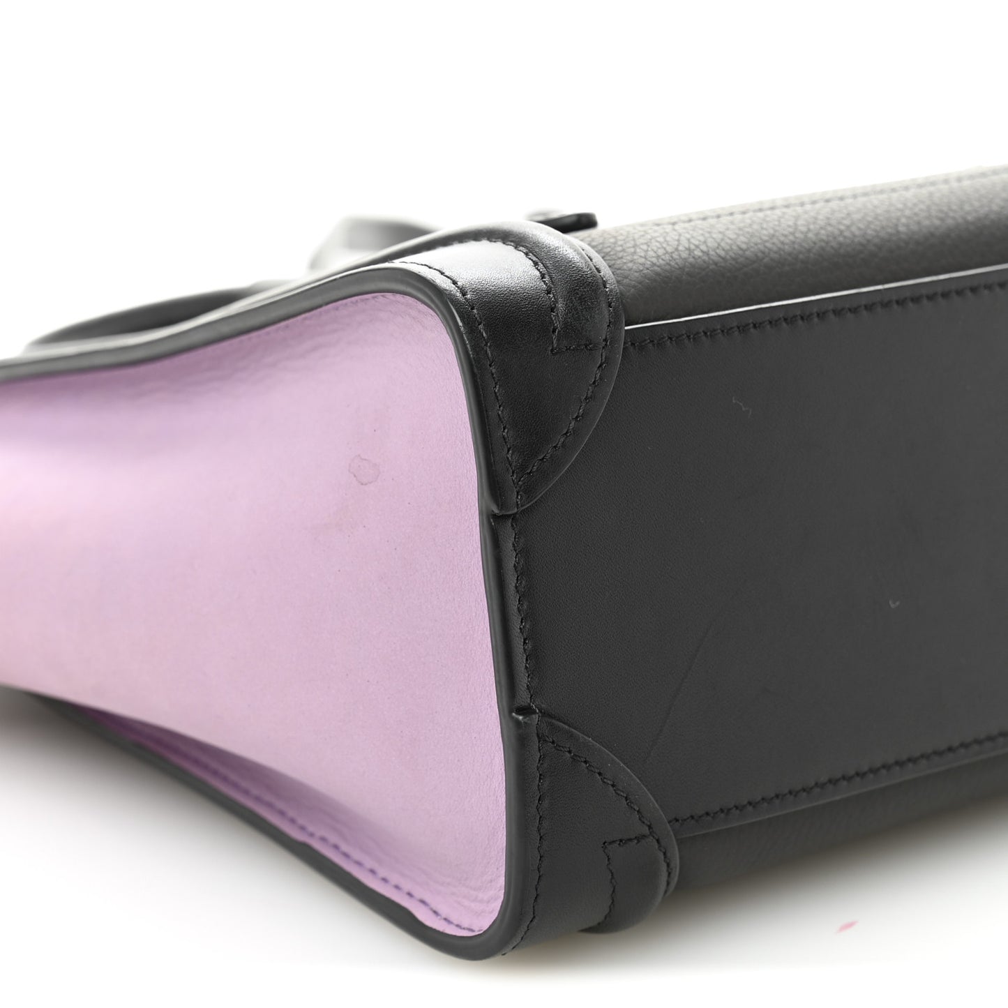 Baby Grained Calfskin Nubuck Tri-color Nano Luggage Anthracite
