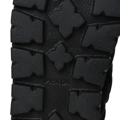 Prada Re-Nylon Piuma Triangle Logo Padded Drawcord Rush 20mm Slippers 39.5 Black 6 of 9