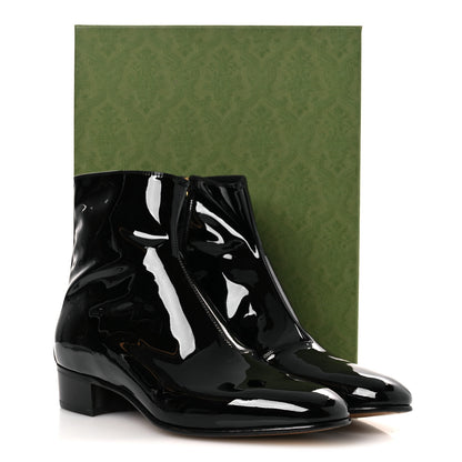 Gucci Patent Calfskin GG Lois Bee Men's Ankle Booties 13 Black 14 of 14
