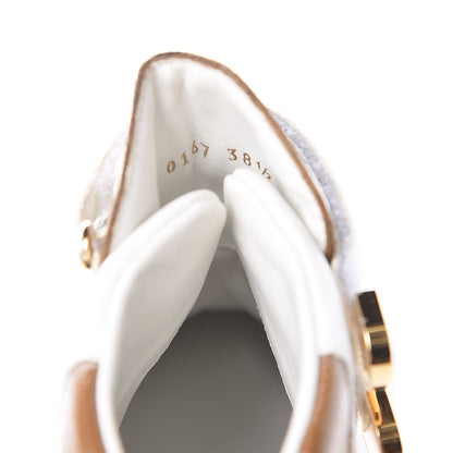 Louis Vuitton Calfskin Reverse Monogram Boombox High Top Sneakers 38.5 White 10 of 11