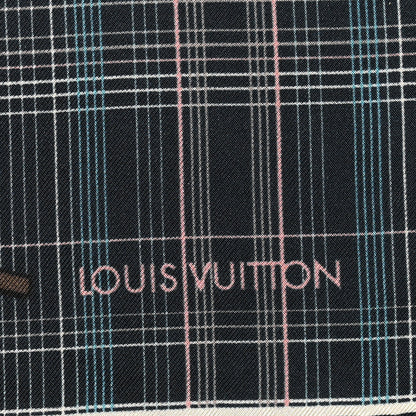 Louis Vuitton Silk Monogram Plaid Pocket Square Scarf 2 of 4