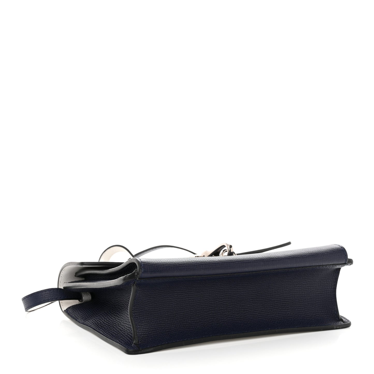 Derby Calfskin Bi-Color Small Macken Crossbody Bag Navy White