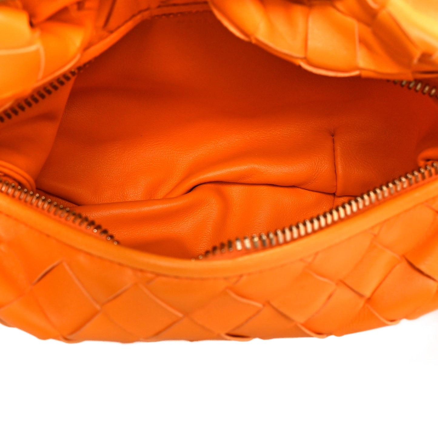 Nappa Intrecciato Mini Jodie Tangerine