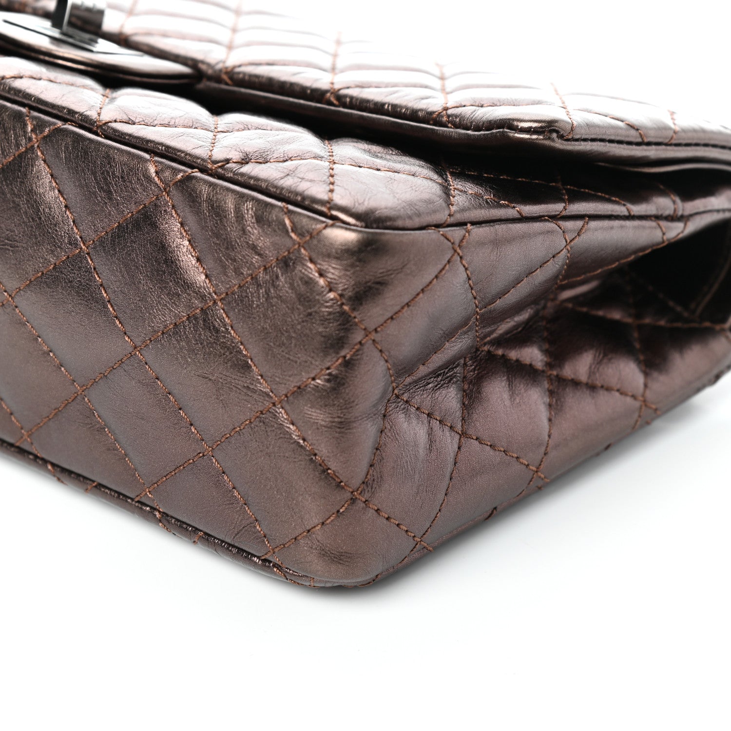 Chanel Metallic Aged Calfskin Quilted 2.55 Reissue 226 Flap Bronze 10 of 10