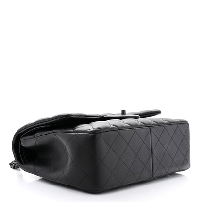 Chanel Lambskin Quilted Jumbo Double Flap So Black 4 of 15