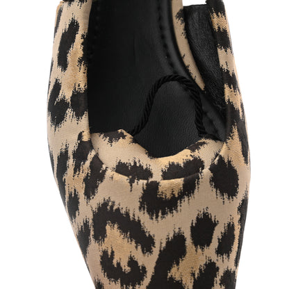 Christian Dior Nylon Leopard Print Mizza Slingback Flat 39 Beige Multicolor 9 of 10