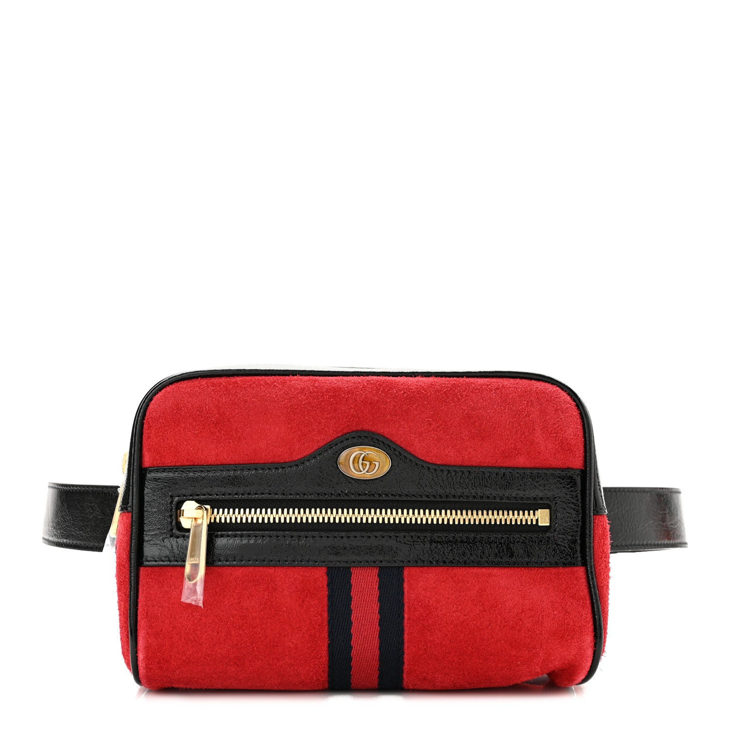 Gucci Suede Small Ophidia Belt Bag 85 34 Hibiscus Red 1 of 11