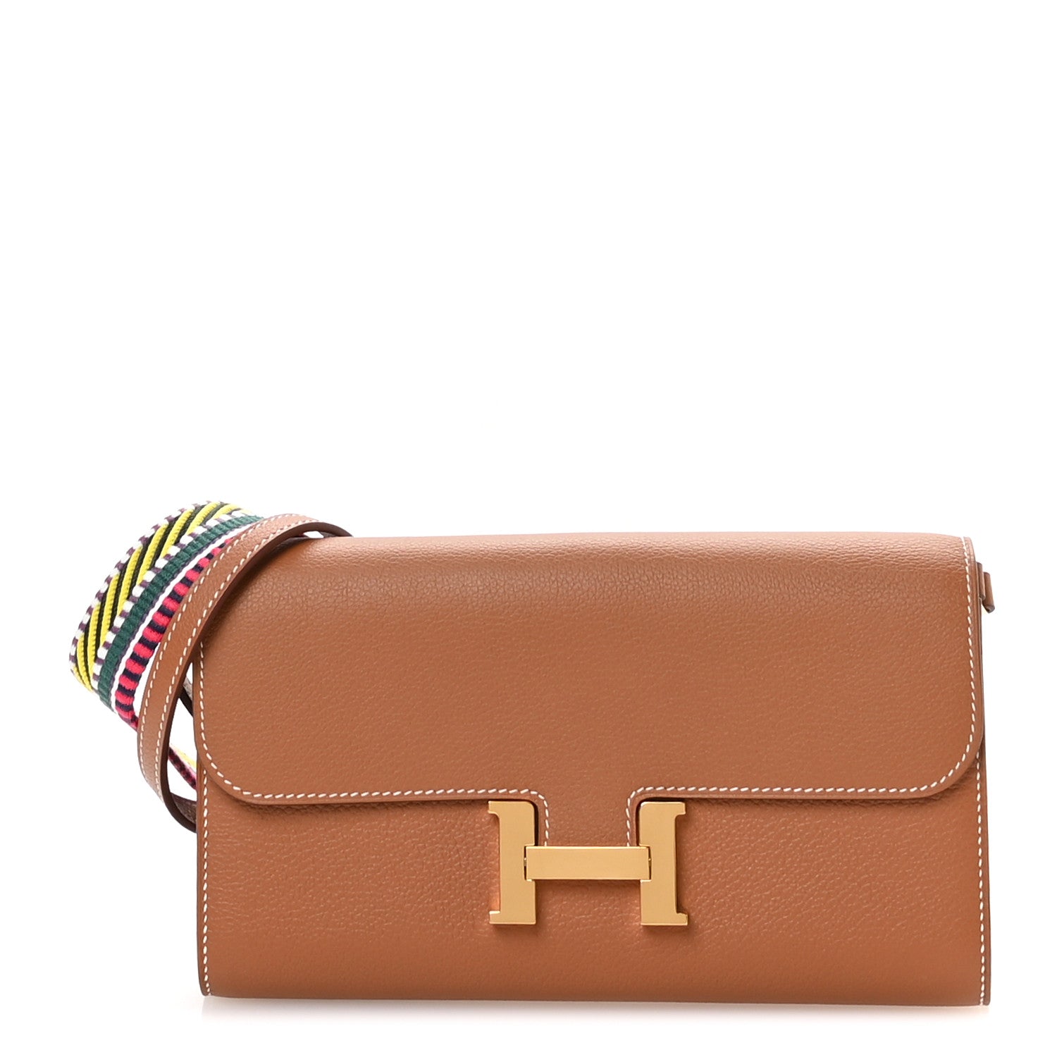 Hermes Evercolor Cavale Constance Long Wallet To Go Gold Multicolor 1 of 11