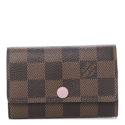 Louis Vuitton Damier Ebene Multicles 6 Key Holder Rose Ballerine 1 of 9