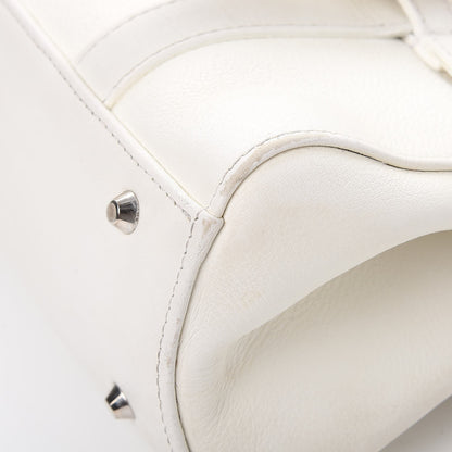 Christian Dior Calfskin Logo Charms Boston White 14 of 14