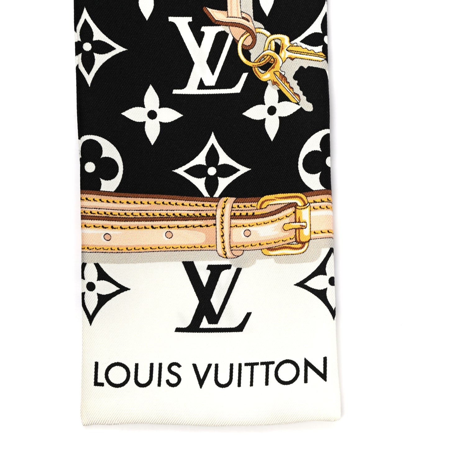 Silk Monogram Confidential Bandeau Black