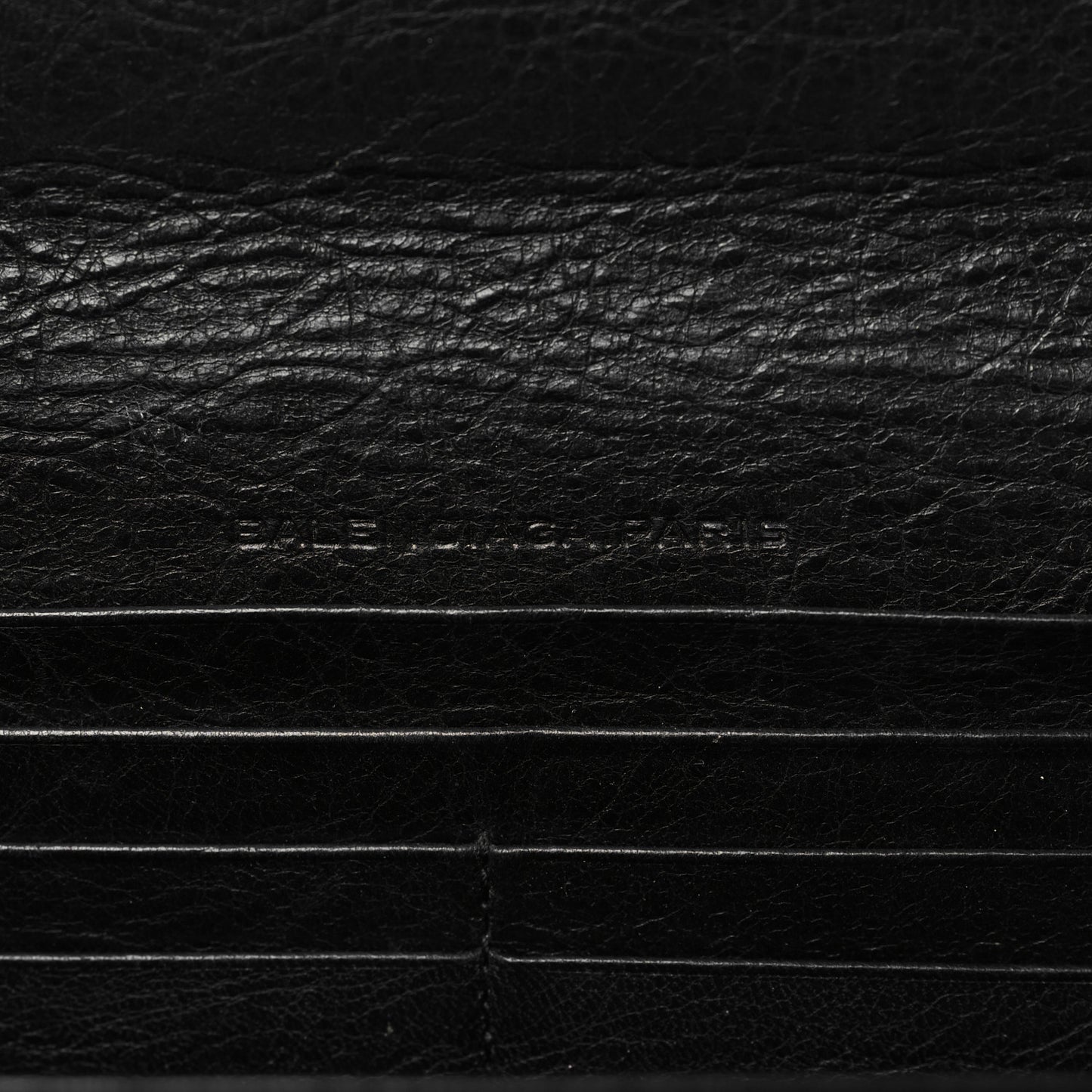 Agneau Giant 12 Gold Hardware Money Wallet Black