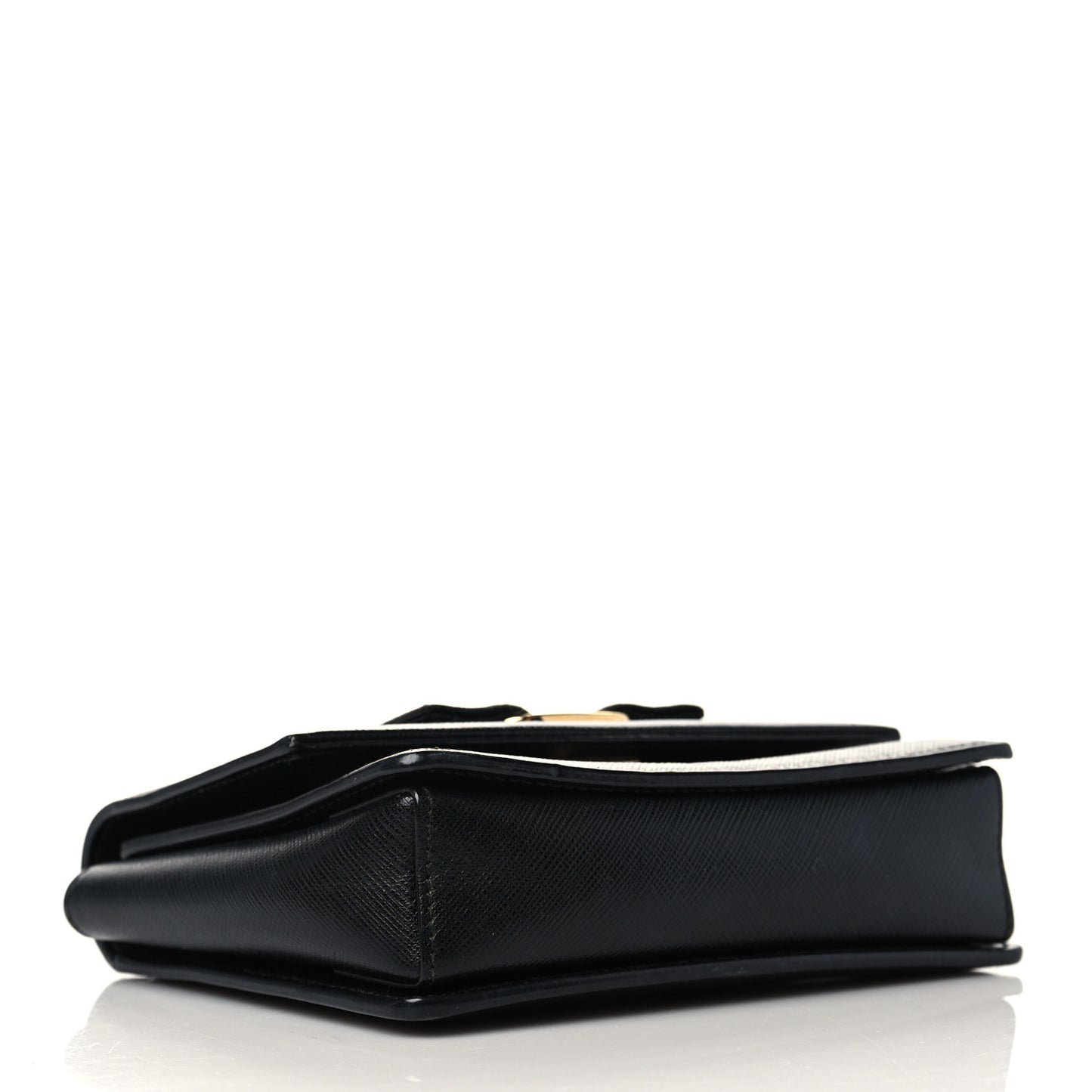 Printed Calfskin Mini Ginny Shoulder Bag Black