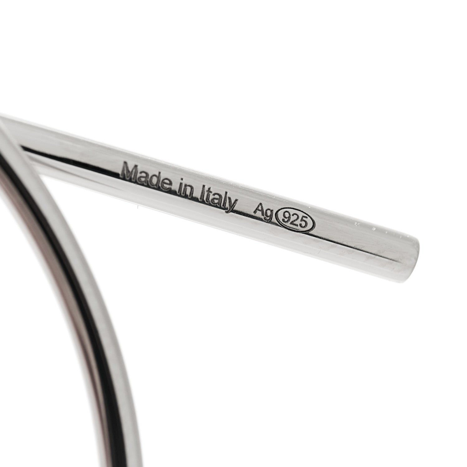 Hermes Sterling Silver MM Loop Earrings 4 of 6