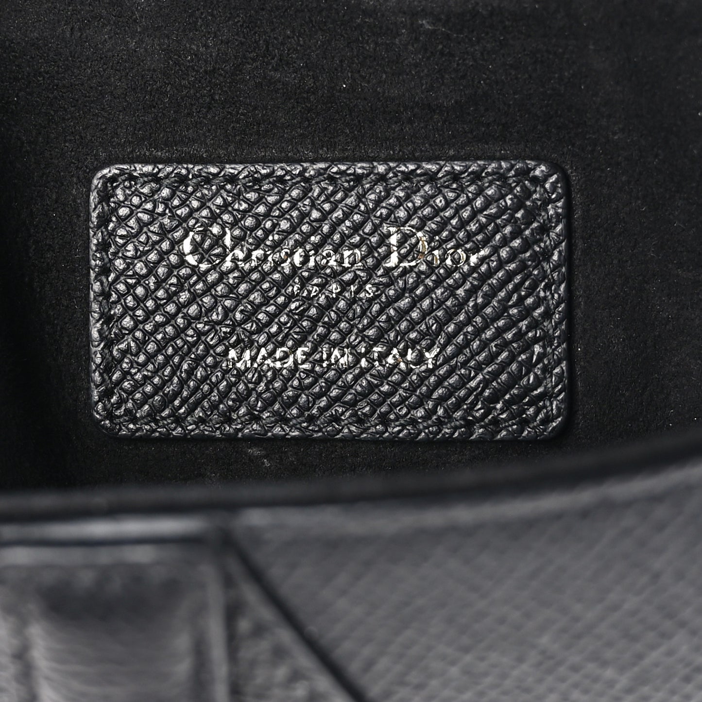Grained Calfskin Saddle Bag Black
