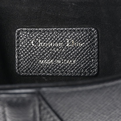 Christian Dior Grained Calfskin Saddle Bag Black 6 of 9