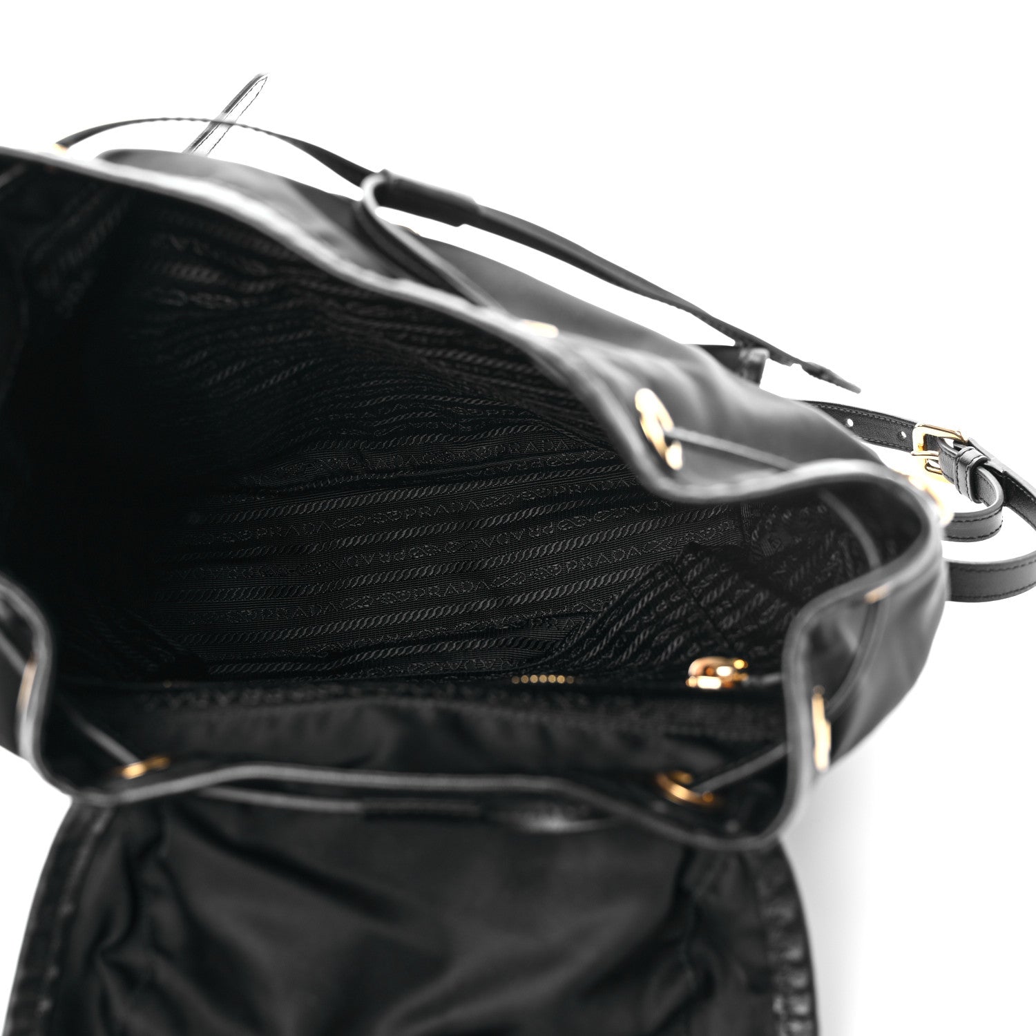 Prada Tessuto Nylon Vitello Backpack Black 5 of 8
