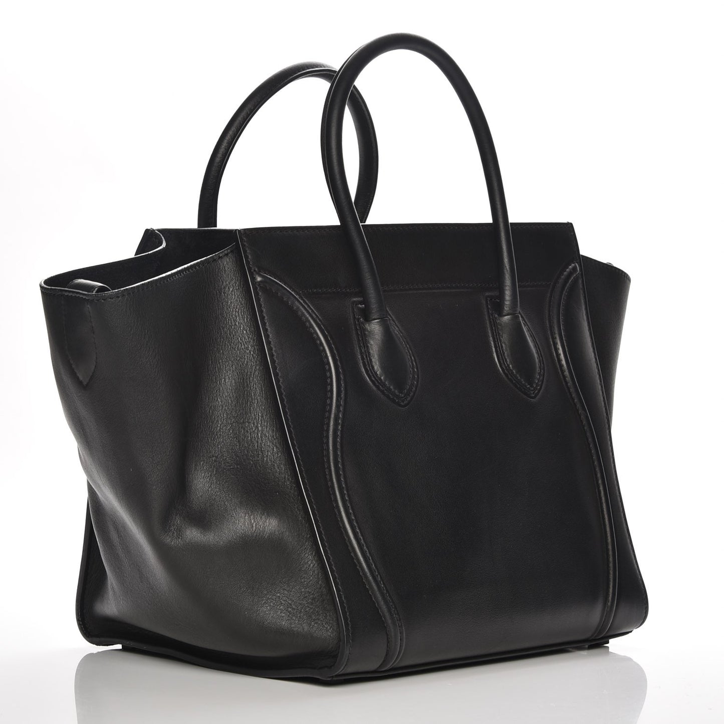 Supple Calfskin Medium Phantom Luggage Black
