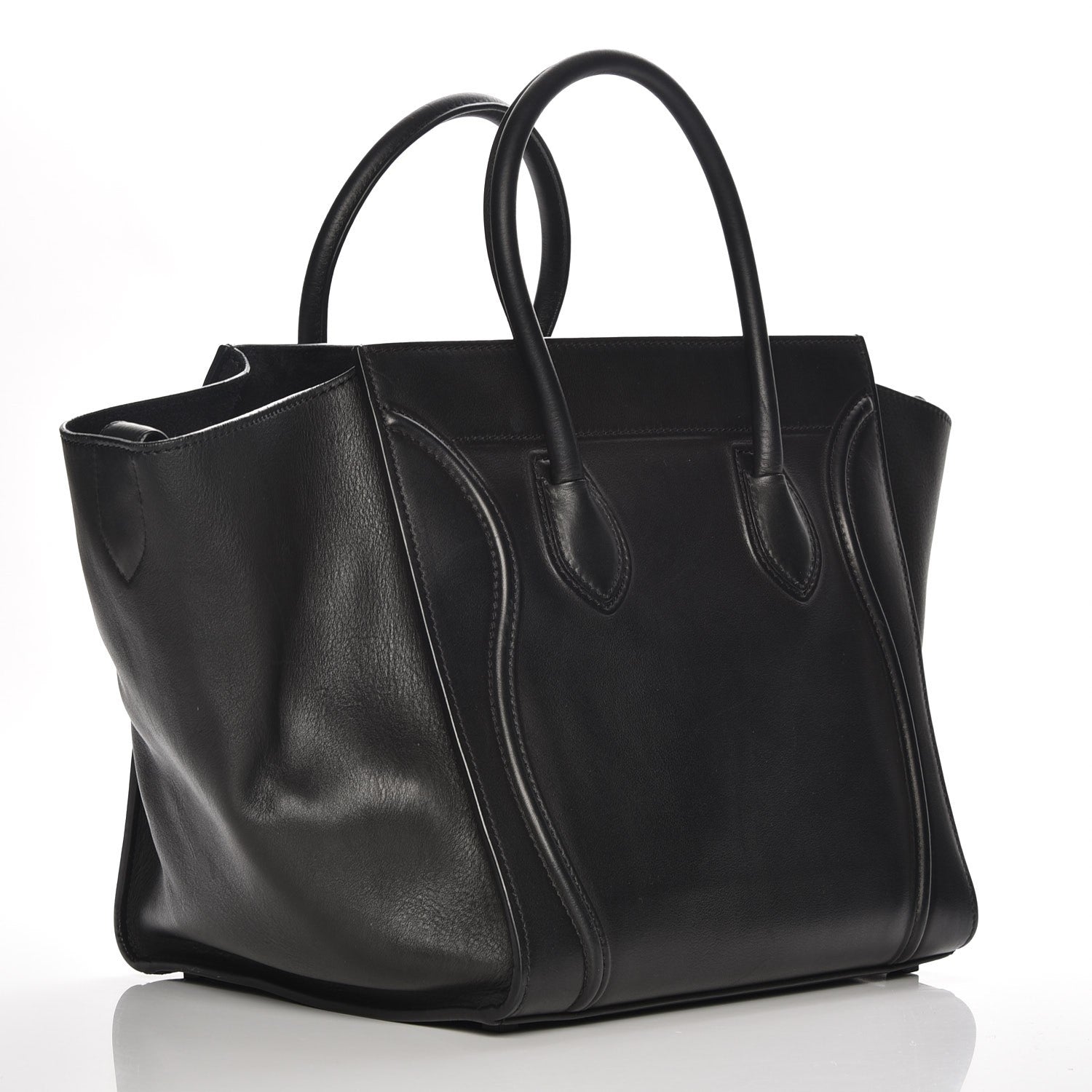Celine Supple Calfskin Medium Phantom Luggage Black 3 of 8