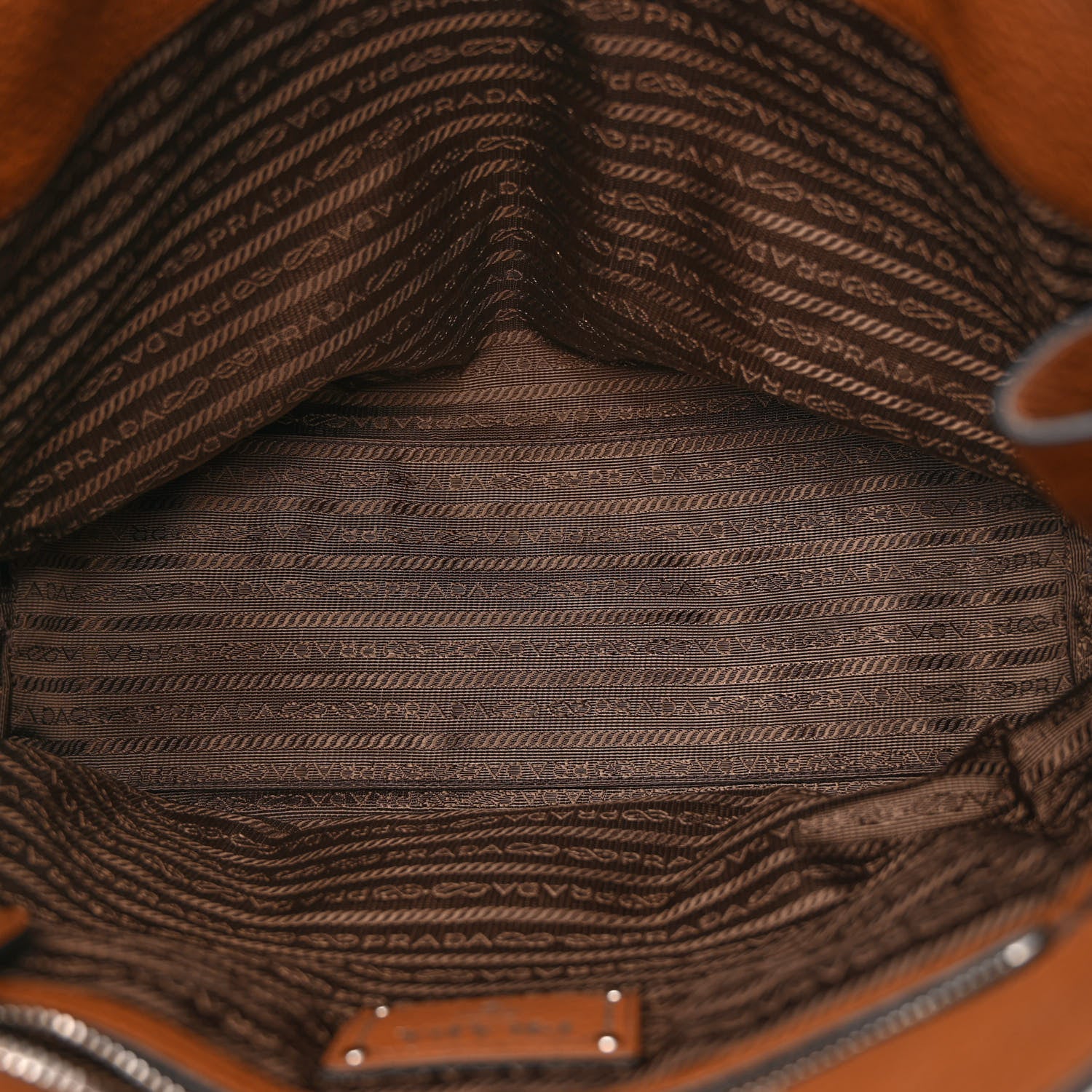 Prada Vitello Daino Zip Shopping Tote Cannella 5 of 10