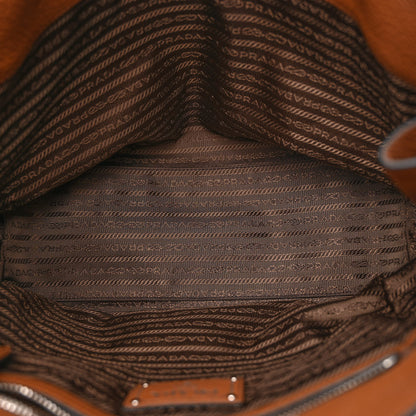 Prada Vitello Daino Zip Shopping Tote Cannella 5 of 10