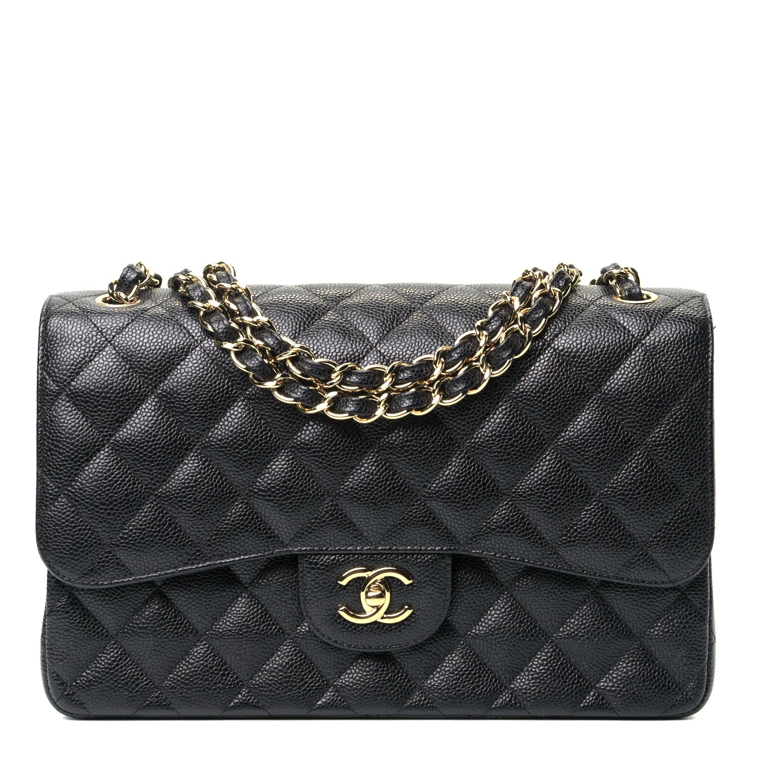 Chanel Caviar Quilted Jumbo Double Flap Black 1 of 5
