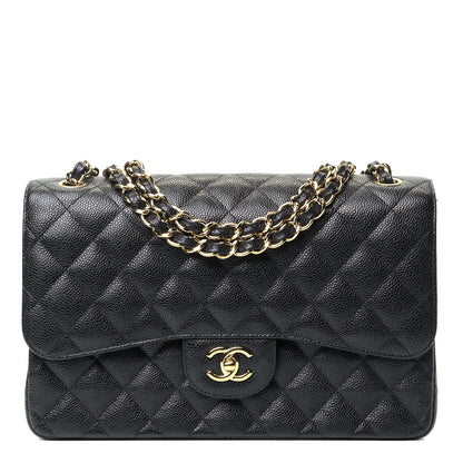 Chanel Caviar Quilted Jumbo Double Flap Black 1 of 5