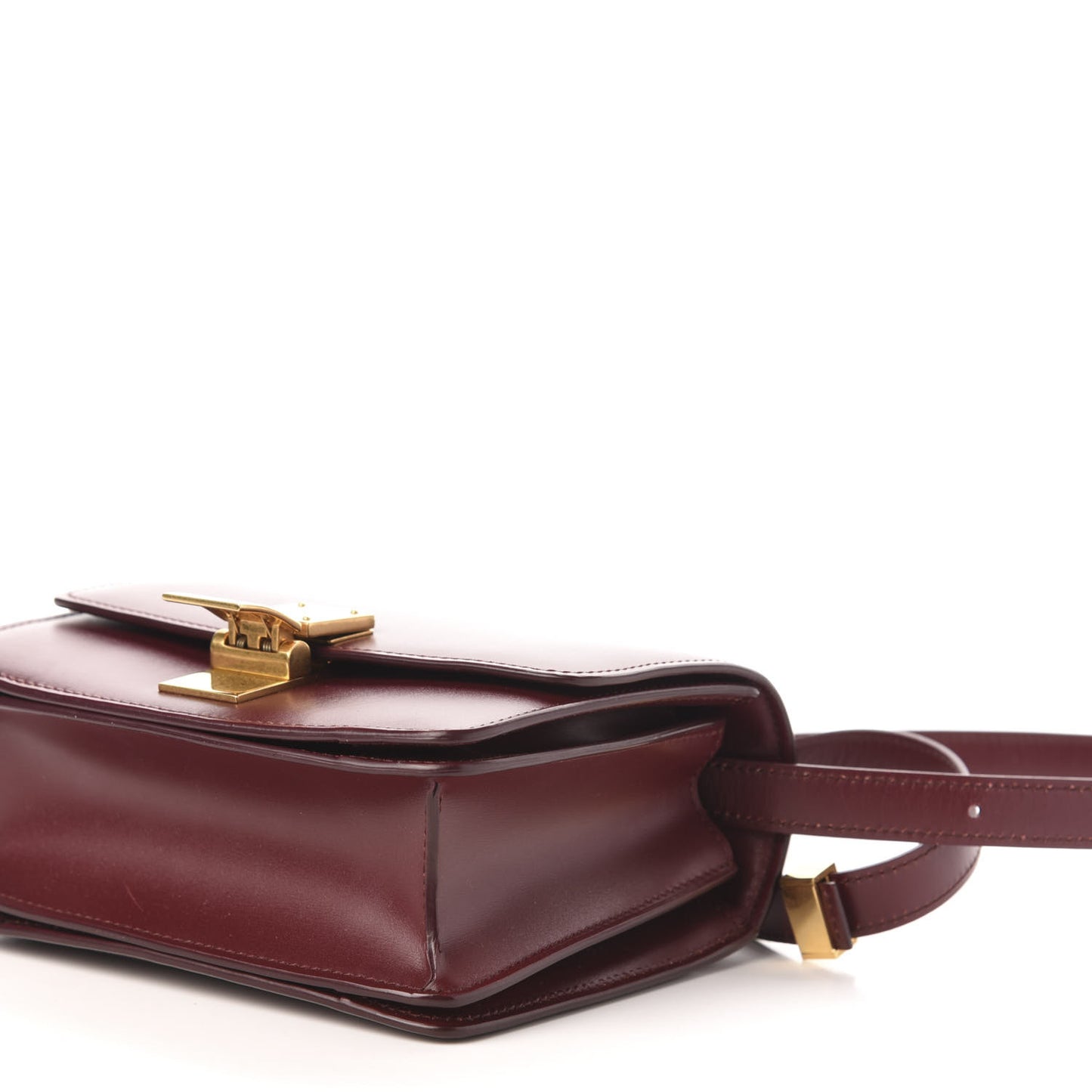 Box Calfskin Small Classic Box Flap Bag Burgundy