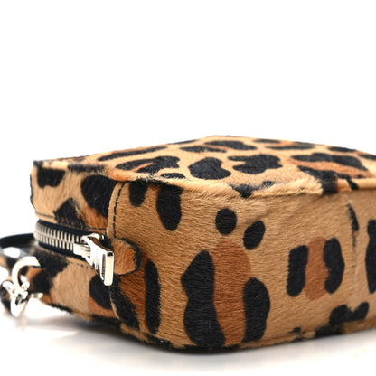 Prada Calf Hair Leopard Print Crossbody Camera Bag Miele Moro 8 of 9