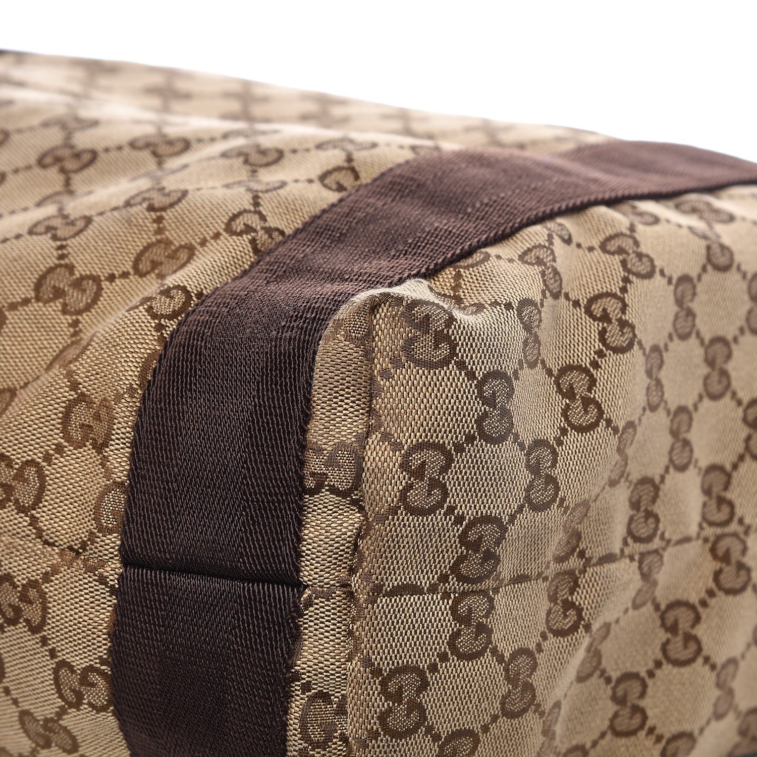 Gucci GG Monogram Medium Web Handle Vertical Tote Dark Brown 11 of 13
