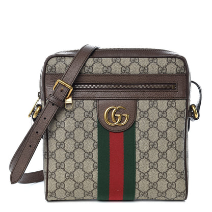 Gucci GG Supreme Monogram Web Small Ophidia Messenger Bag Brown 1 of 10