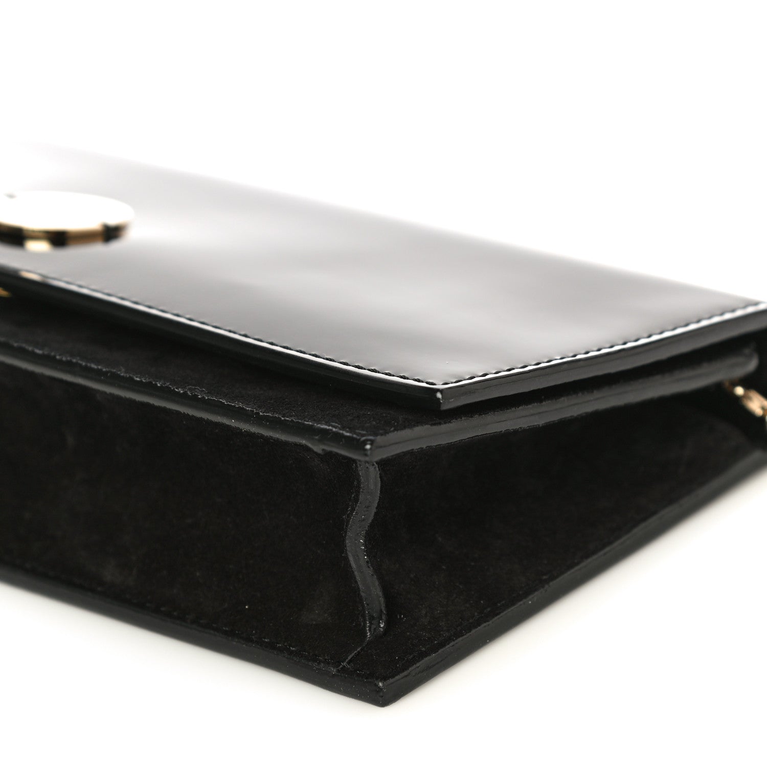 Jimmy Choo Patent Suede Fie Clutch Black 9 of 14