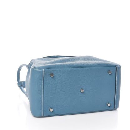 Hermes Taurillon Clemence Lindy 30 Blue Jean 4 of 13