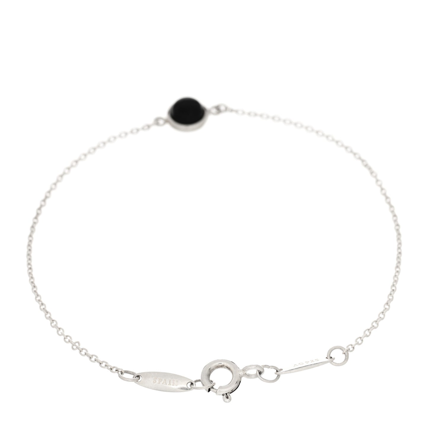 Sterling Silver Black Jade Elsa Peretti Color By The Yard Bracelet