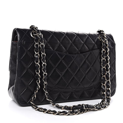 Chanel Lambskin Quilted Medium Double Flap Black 3 of 16