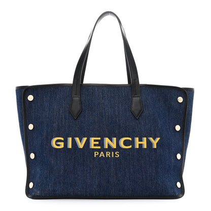Givenchy Denim Medium Logo Bond Shopper Tote Blue 1 of 11