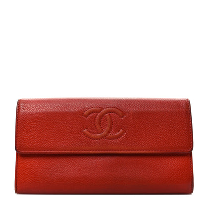 Chanel Caviar Timeless CC Large Flap Wallet Red 1 of 11